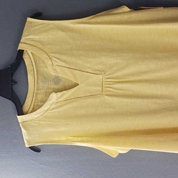 St. John's Bay Tops - St. John's Bay Ladies Yellow Top - 3X
